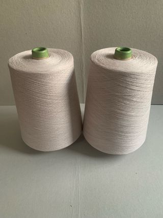 4 Conos Hilaturas E. Miroglio rosa y dorado