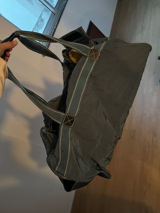 Bolsa de viaje vintage gris/verde