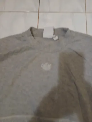 Felpa Adidas uomo girocollo TG S grigio