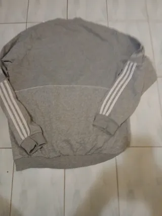 Felpa Adidas uomo girocollo TG S grigio