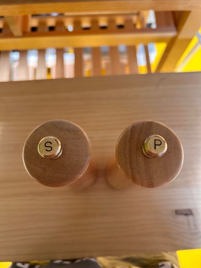 Salero y Pimentero Bambú y Metal