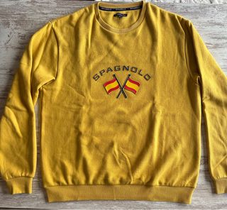 Sudadera Spagnolo amarilla con banderas