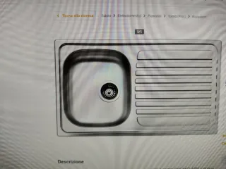 Lavello cucina acciaio inox