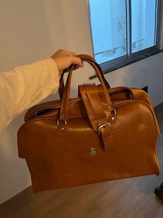 Bolsa de viaje vintage marrón