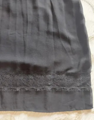 Vestido con pedrería largo MIA PARIS negro