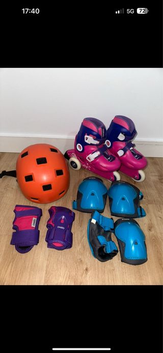 Patines niña Talla 26-28 Protecciones cascara XXS