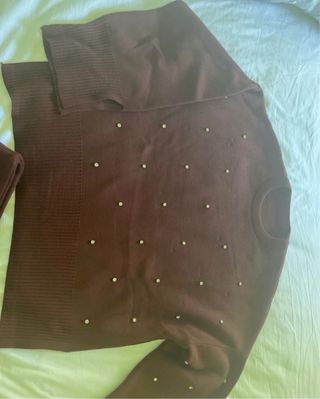 Conjunto de lana con pedrería