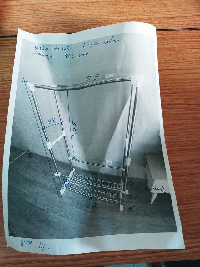 Burro Perchero Acero Inoxidable Doble Barra