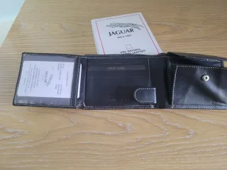 Cartera Jaguar Piel Negra Made in Spain