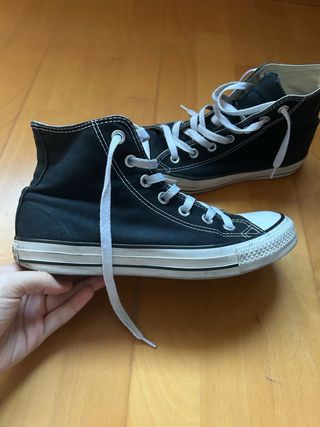 Converse Clásicas Altas Negras Talla 39