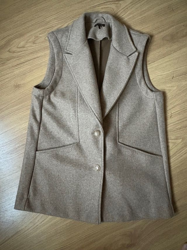 Chaleco Massimo Dutti Beige talla única