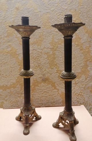 Coppia Candelabri Antichi da Altare