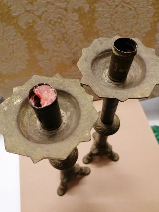 Coppia Candelabri Antichi da Altare