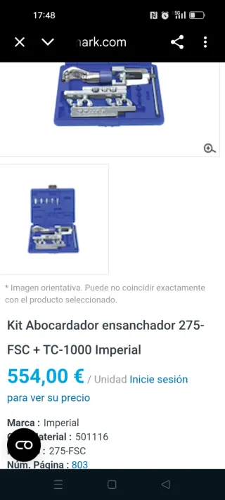 Kit Abocardador ensanchador 275-FSC + TC-1000 Impe