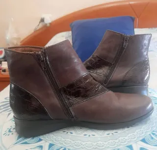 Pitillos Botines Cuero y Charol marrón mujer 36.