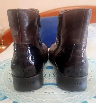 Pitillos Botines Cuero y Charol marrón mujer 36.