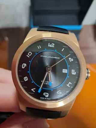 Orologio Piquadro Uomo Oro Nero