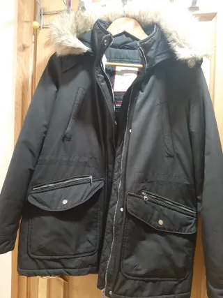 Chaqueta parka mujer negra