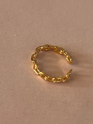 Anillo cadena eslabones oro ajustable