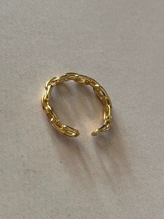 Anillo cadena eslabones oro ajustable