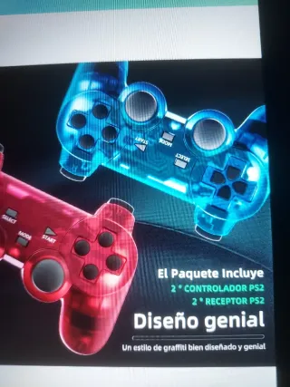 Mandos Retro Transparente Azul y Rosa