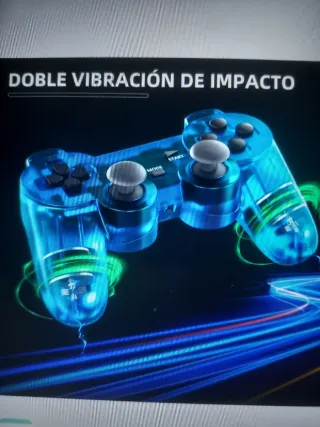 Mandos Retro Transparente Azul y Rosa