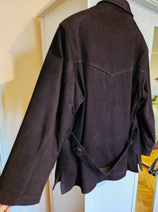 Giacca vintage pelle scamosciata Aral