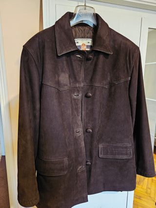 Giacca vintage pelle scamosciata Aral