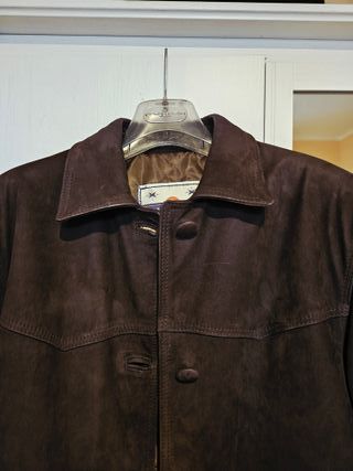 Giacca vintage pelle scamosciata Aral