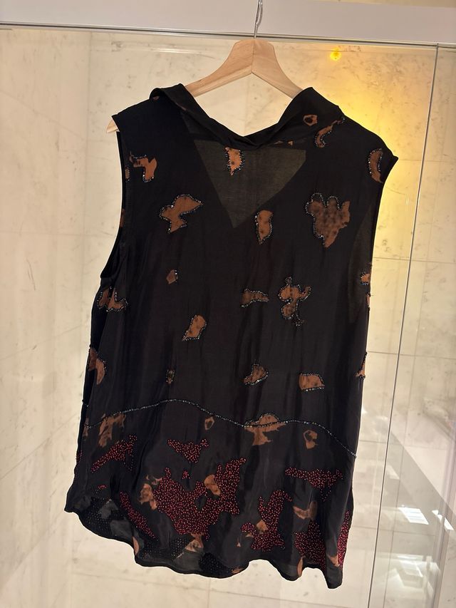 Conjunto Zara M/38 Negro y Marrón Camiseta talla L