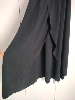 Vestido negro largo sin tirantes