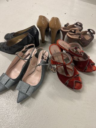 5 pares de zapatos de vestir. lote completo por 50