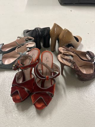 5 pares de zapatos de vestir. lote completo por 50