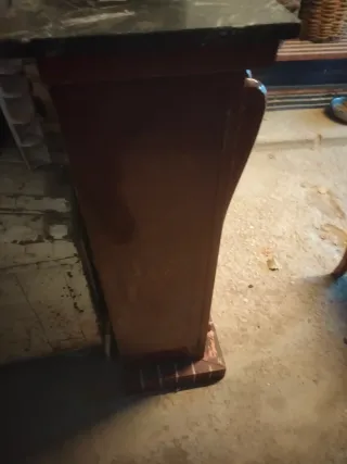 Mueble Bar Imitación Chimenea Madera Oscura