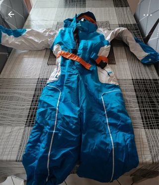 Tuta da sci bambino blu e arancione