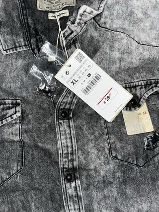 Camisa vaquera Zara gris