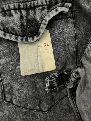 Camisa vaquera Zara gris