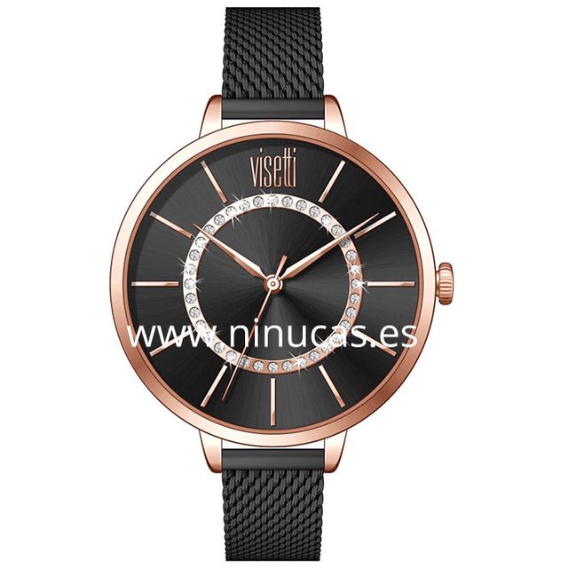 Reloj Visetti CIRCLE Negro y Dorado