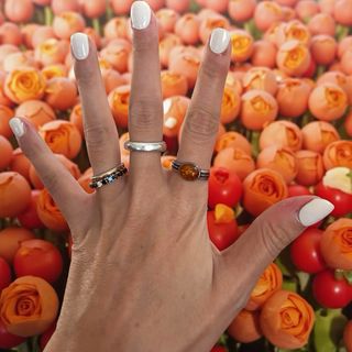 Anello vintage argento e Ambra Baltica