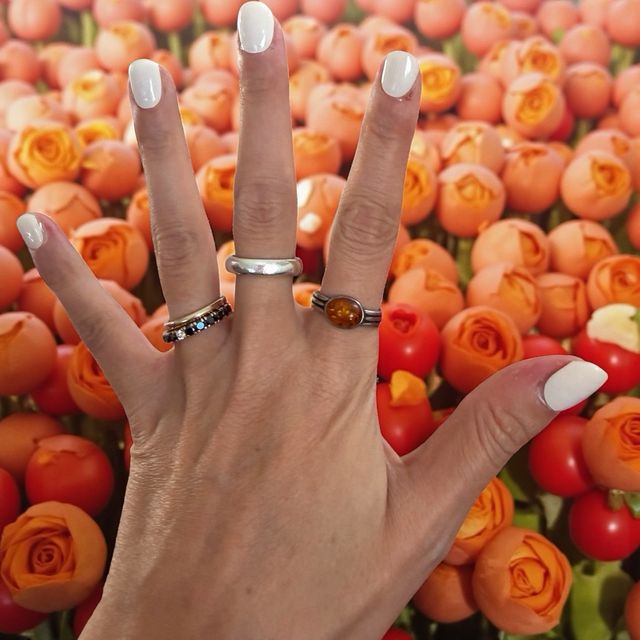 Anello vintage argento e Ambra Baltica