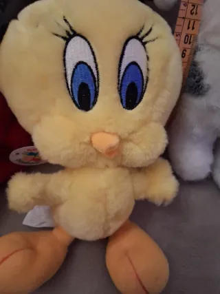 Lotto 5 peluche: Topolino, Silvestro, Titti, Husky