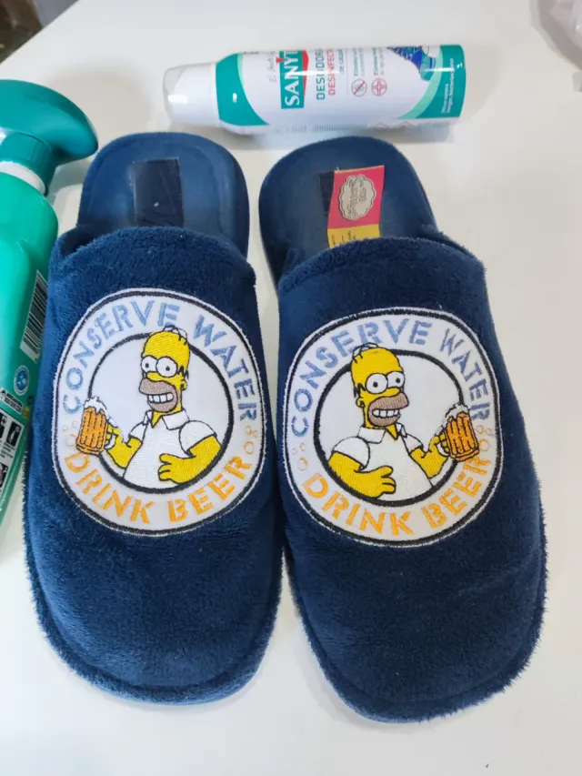 Zapatillas de ir por casa Simpsons azules