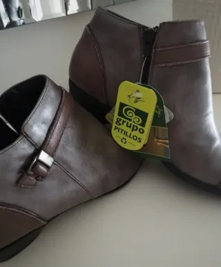 Botines Pitillos Piel Talla 38 Nuevos