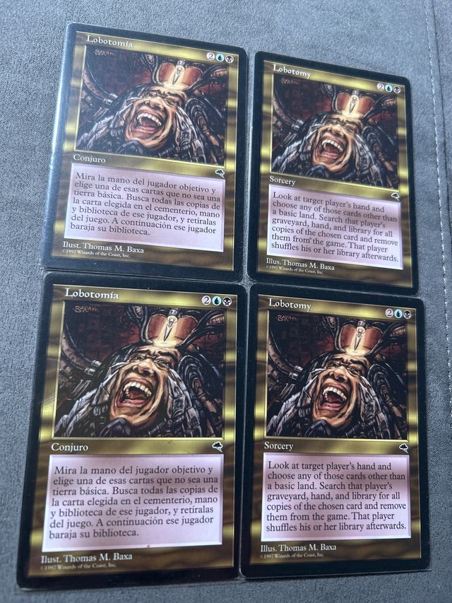 4 Cartas Magic Lobotomy/Lobotomía