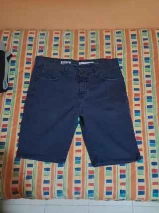 Jeans corti Nuvolari blu 98%cotone 2%elastame