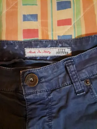 Jeans corti Nuvolari blu 98%cotone 2%elastame