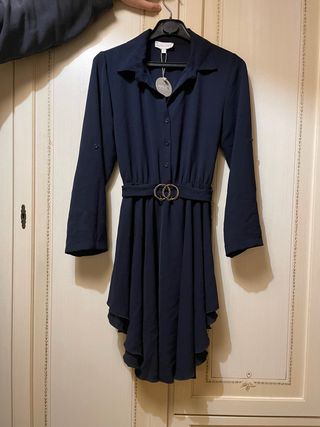 Abito camicia blu Apricot