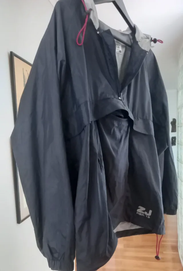 Impermeável Juvenil Zara Azul Marinho, unisexo