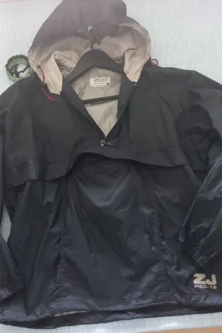 Impermeável Juvenil Zara Azul Marinho, unisexo