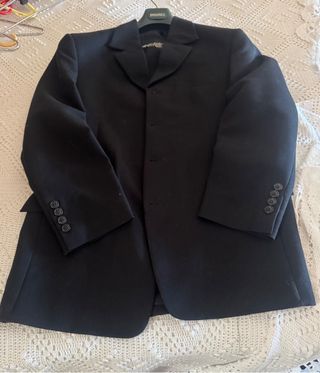 Traje chaqueta hombre 3 piezas negro